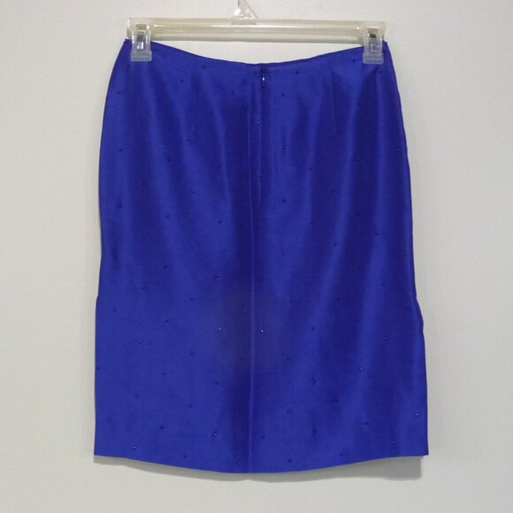 Ralph Lauren 100% Silk Skirt Beaded Size 6 - Picture 9 of 12